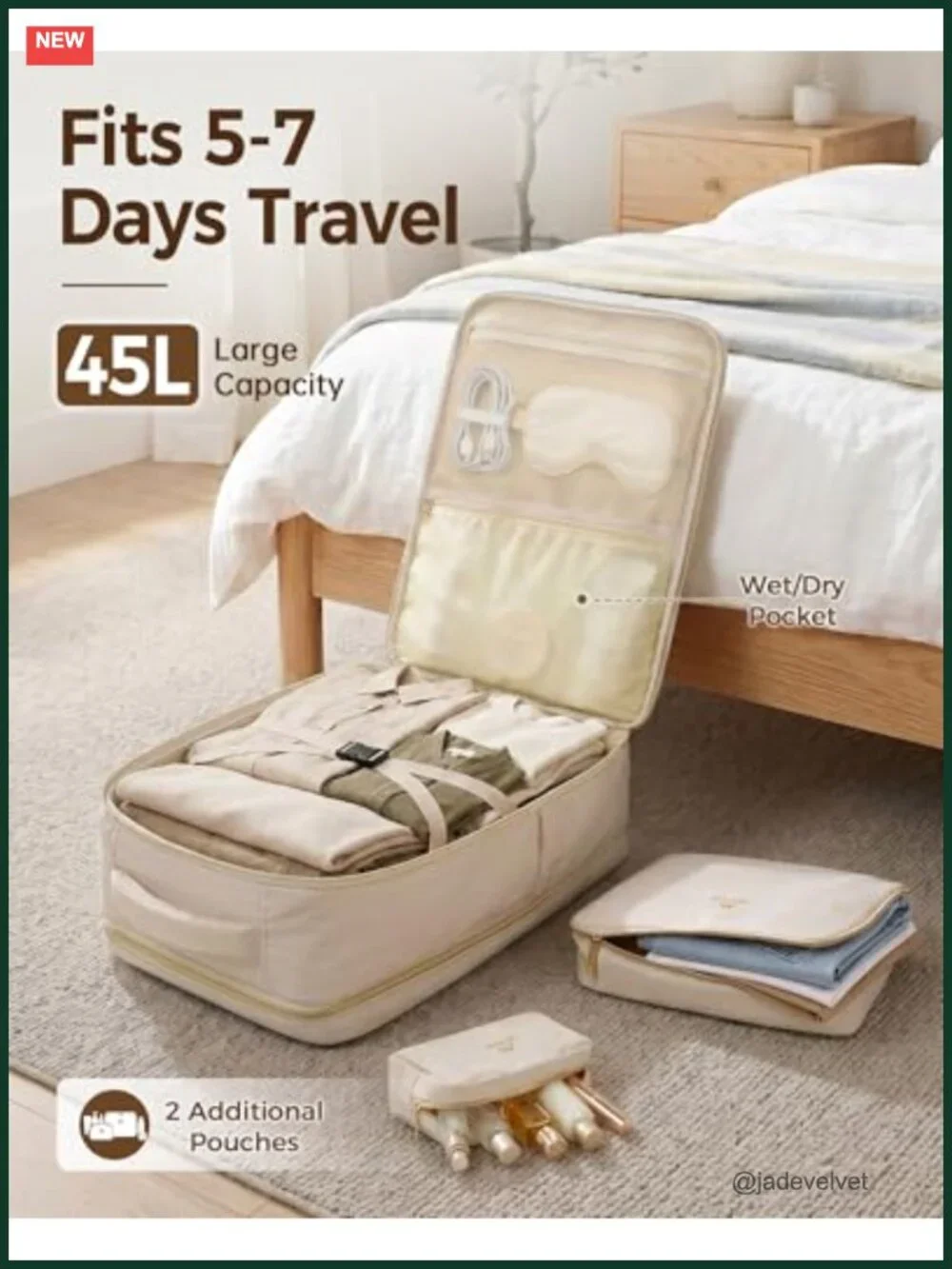 45L Travel Backpack with Folding Boards, TSA Approved Laptop Backpack,